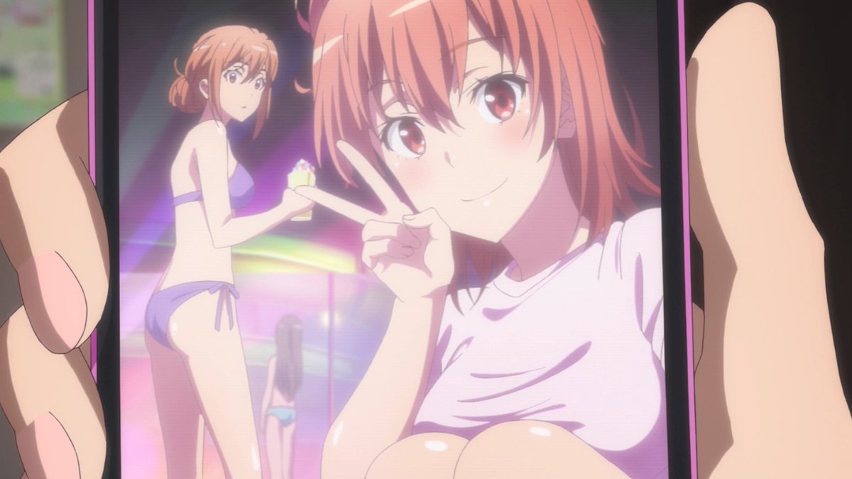 Joe Morris on Twitter: "Yuigahama Mama and Yui at the Pool. Yui Rests Head&nbsp; on Hachiman's Shoulder. oregairu 6 https://t.co/Ra41ECsCHj" / Twitter