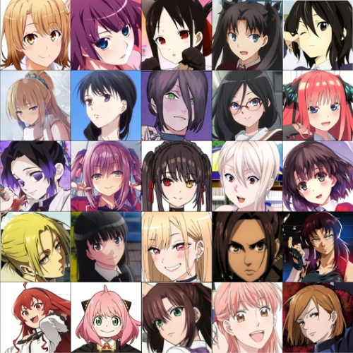 My first ever reddit post. Here is my 3x3 waifus, please leave any