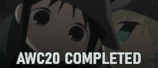 2020 Anime Watching Challenge completion banner. Gif from Girls' Last Tour