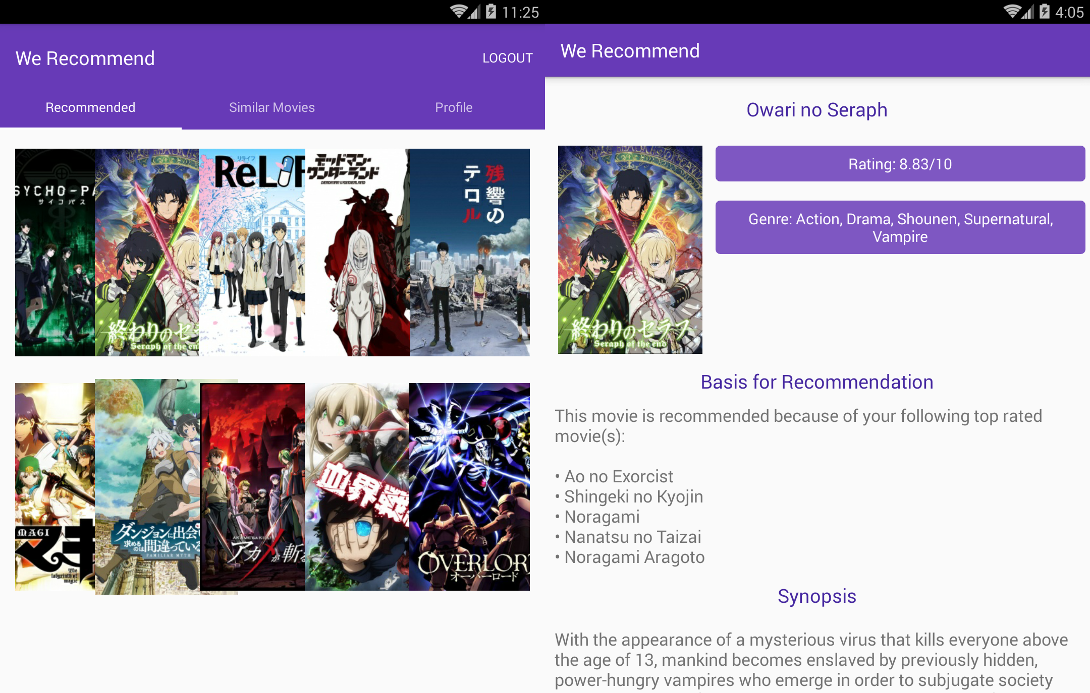 App]Anime Recommendation App for Android - Forums 