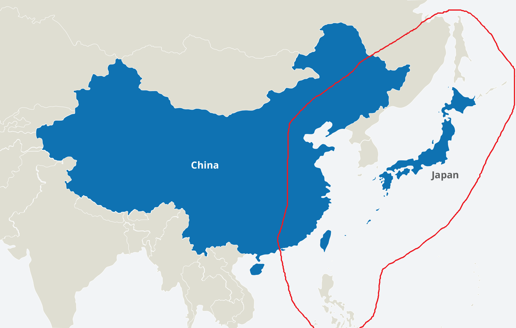 Asia area. China and Japan Map. Карта Китая. Китай и Япония на карте. Карта России и Китая.