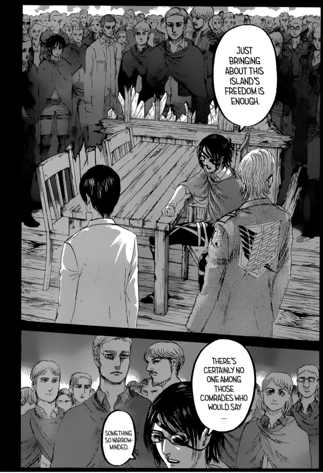 O Garçom Emaranhado Robô Shingeki No Kyojin Manga 127 Canto Náutico Fazer Um Piquenique 