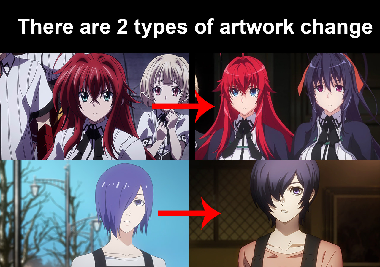 OLD V'S NEW! DxD Art Style - High School DxD 