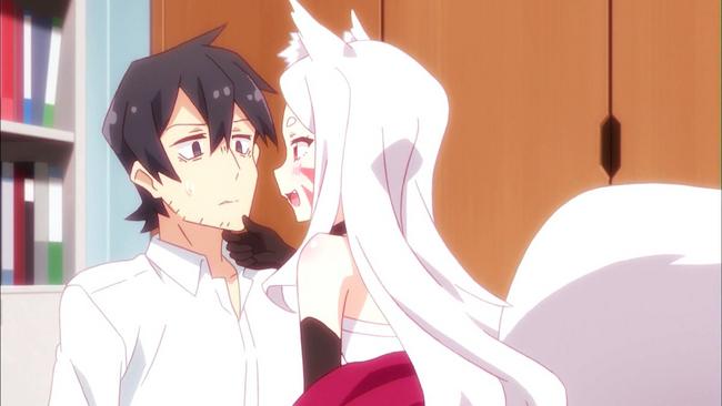 Sewayaki kitsune no senko-san anime character on a solid