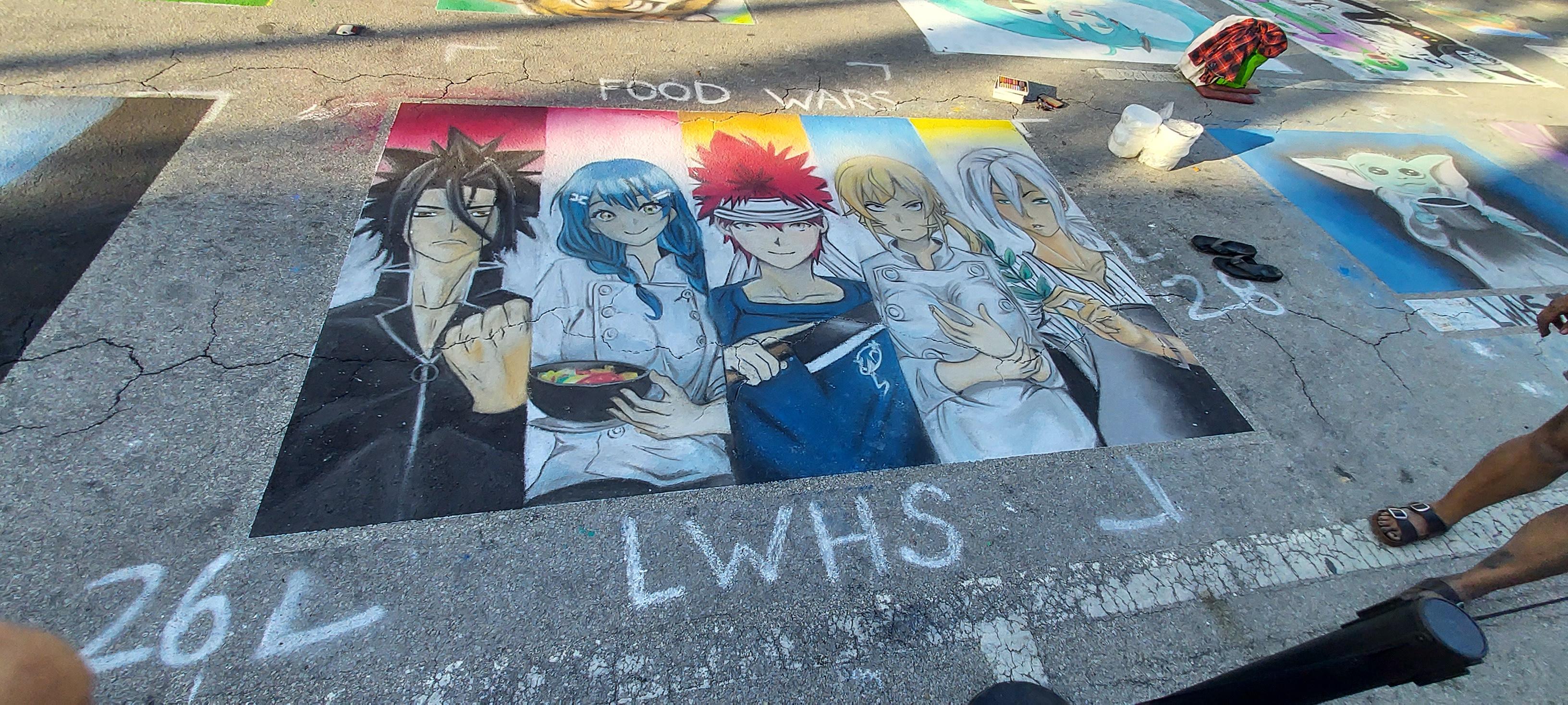 Anime at the 2024 Lake Worth Beach Street Painting Festival