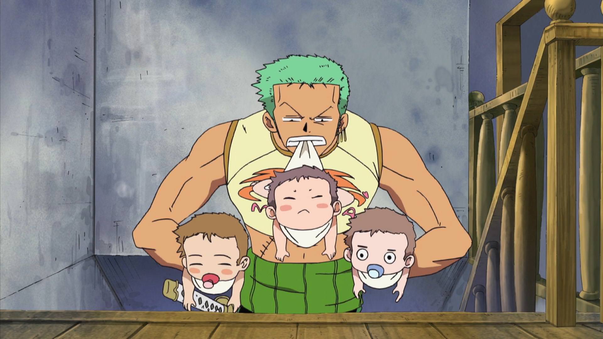 One Piece Zoro Babysitting