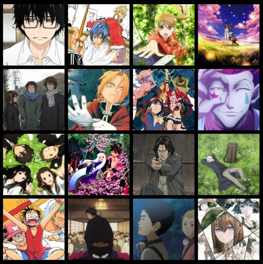 Here is my anime series 3x3. Any thoughts or recommendations? : r/ MyAnimeList