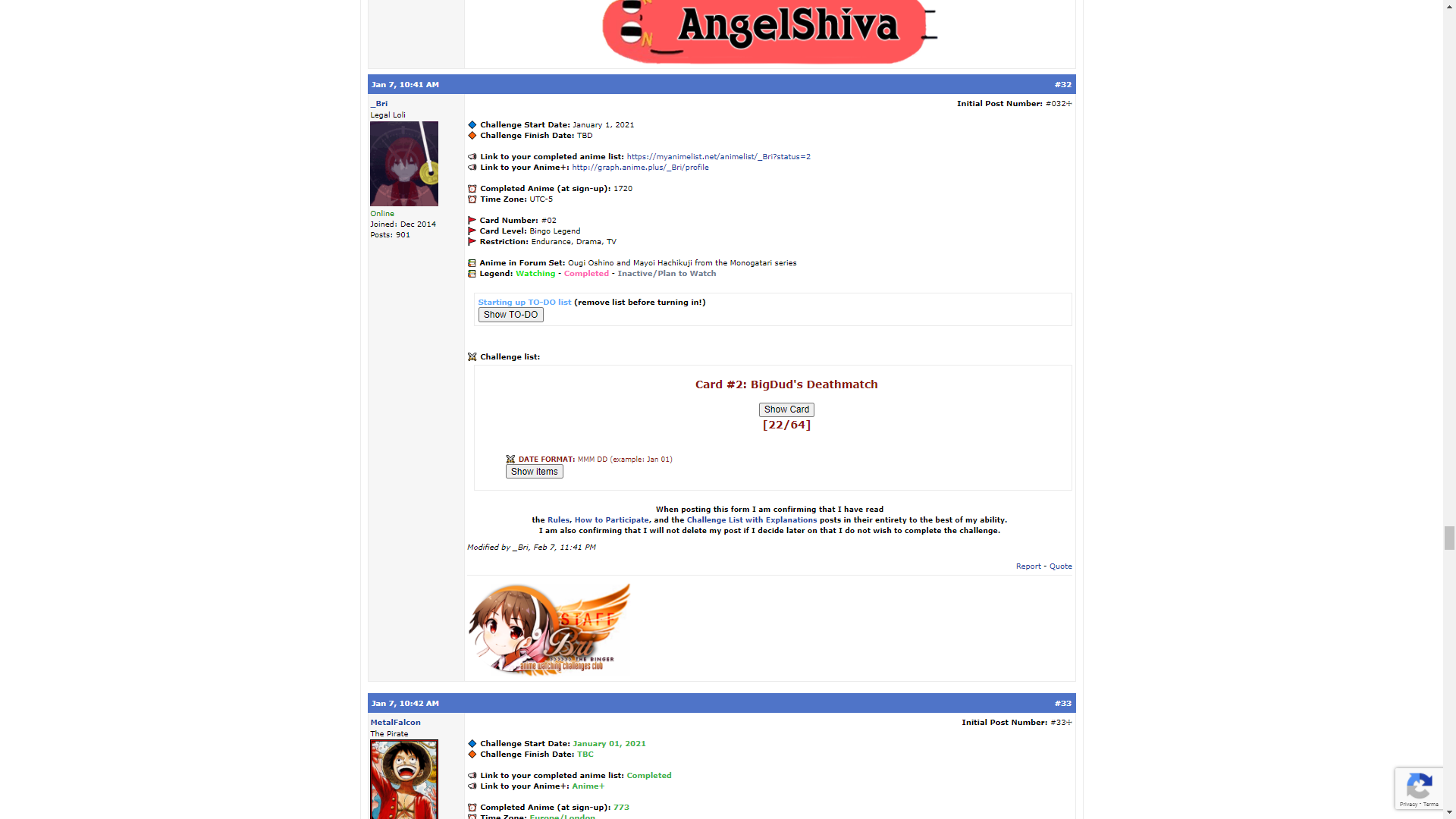 2021 Anime Watching Challenge Sign Up Open Until Nov 30 250 Forums Myanimelist Net