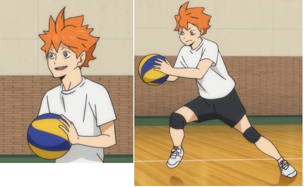 haikyuu, same scene, different art style ( season 3 vs season 4) 