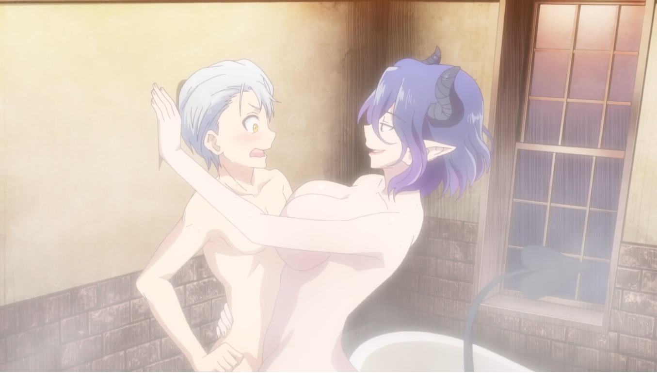 Kinsou No Vermeil Student council half nude scene 