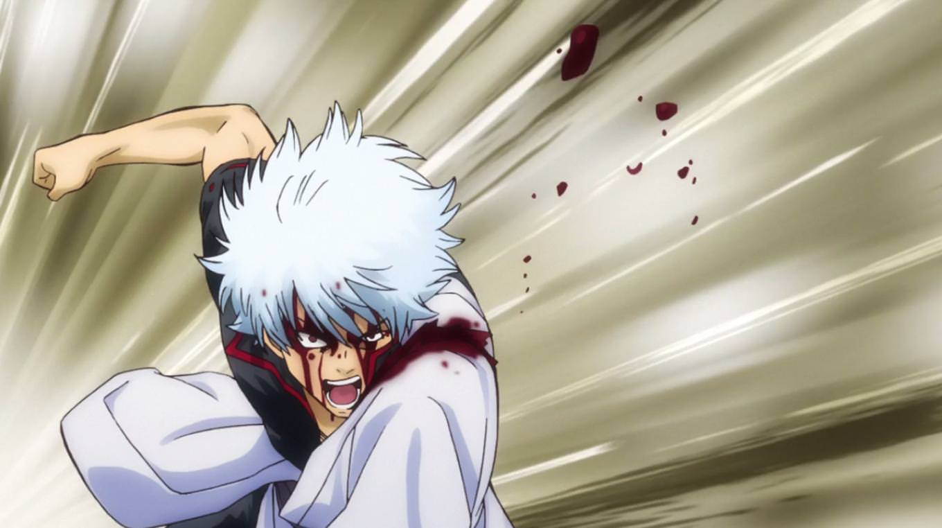 The scene of the exchange of punches and kicks of Gintoki and Takasugi was ...