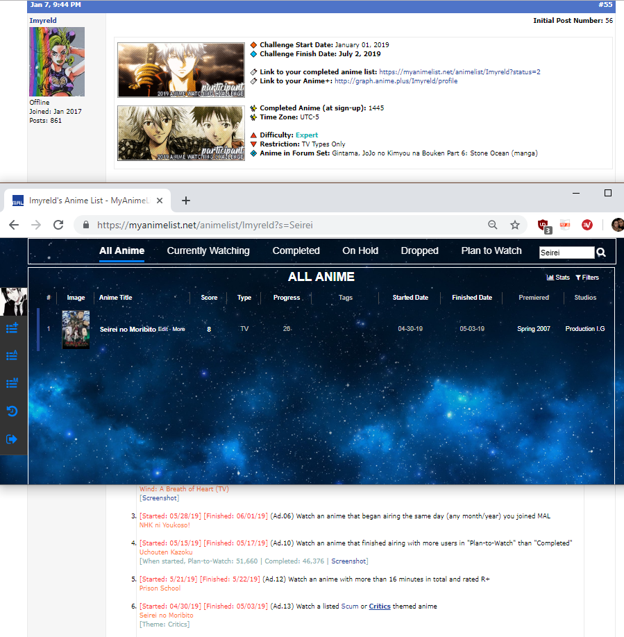2019 Anime Watching Challenge Sign Up Open Until Dec 15 520 Forums Myanimelist Net