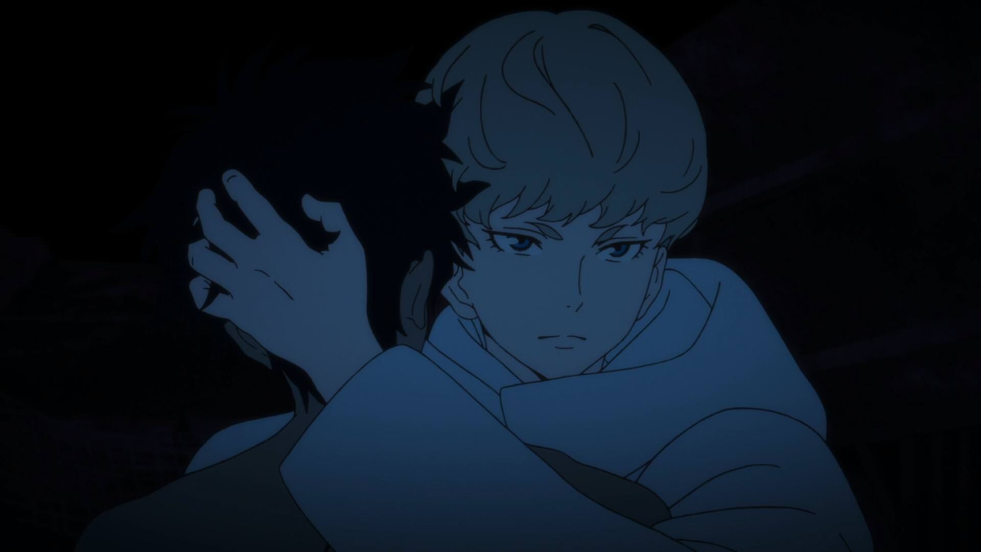 Screen re. Девилмен крайбеби. Devilman Crybaby Асука. Рё Асука Devilman Crybaby. Человек-дьявол Плакса рё Асука.