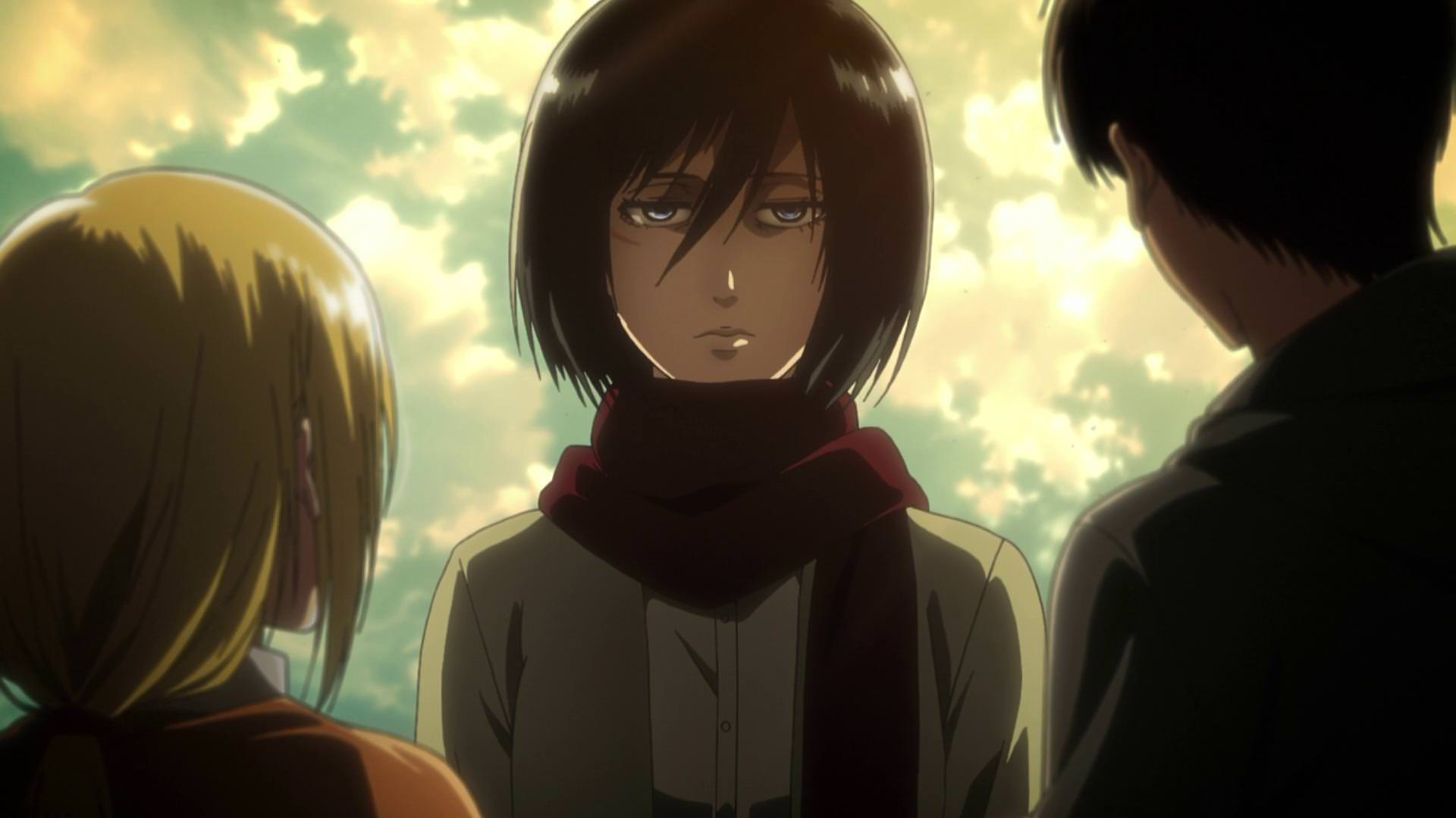 Mikasa Death Stare At Historia - Arau Wallpaper