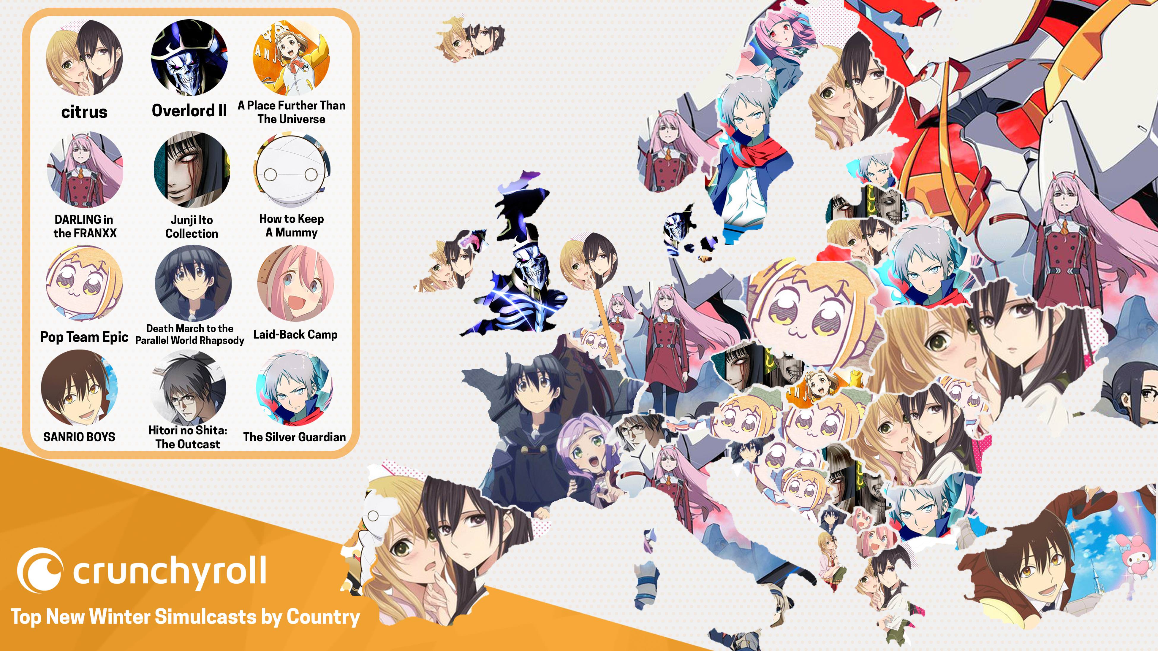 Update 18 02 10 Crunchyroll S Most Popular Winter Anime By State Us And Country Europe France 30 Forums Myanimelist Net