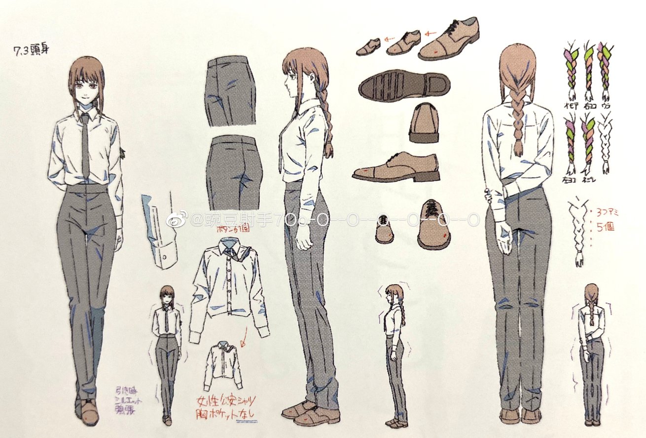 CHAINSAW MAN NEWS on X: Better resolution of the Character designs for  Denji, Makima, Aki, and Power by Kazutaka Sugiyama   / X