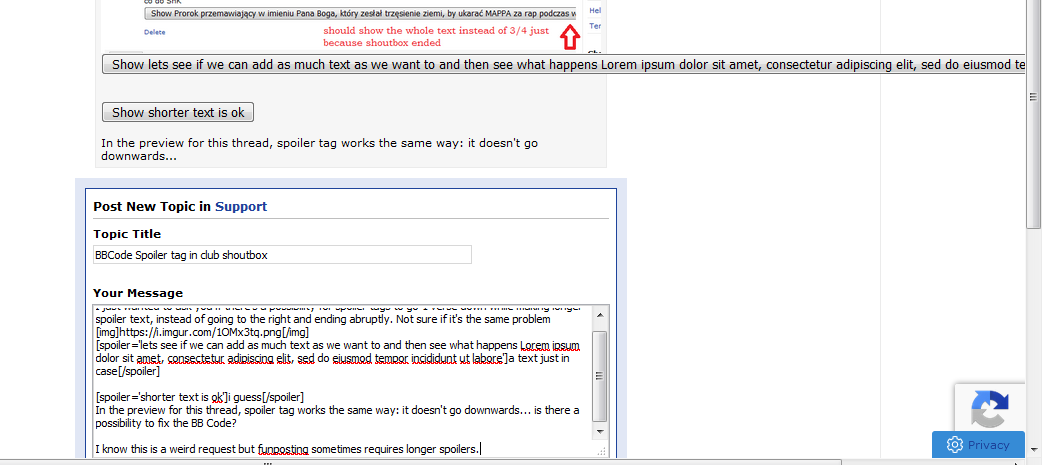 BBCode Spoiler tag in club shoutbox - Forums - MyAnimeList.net