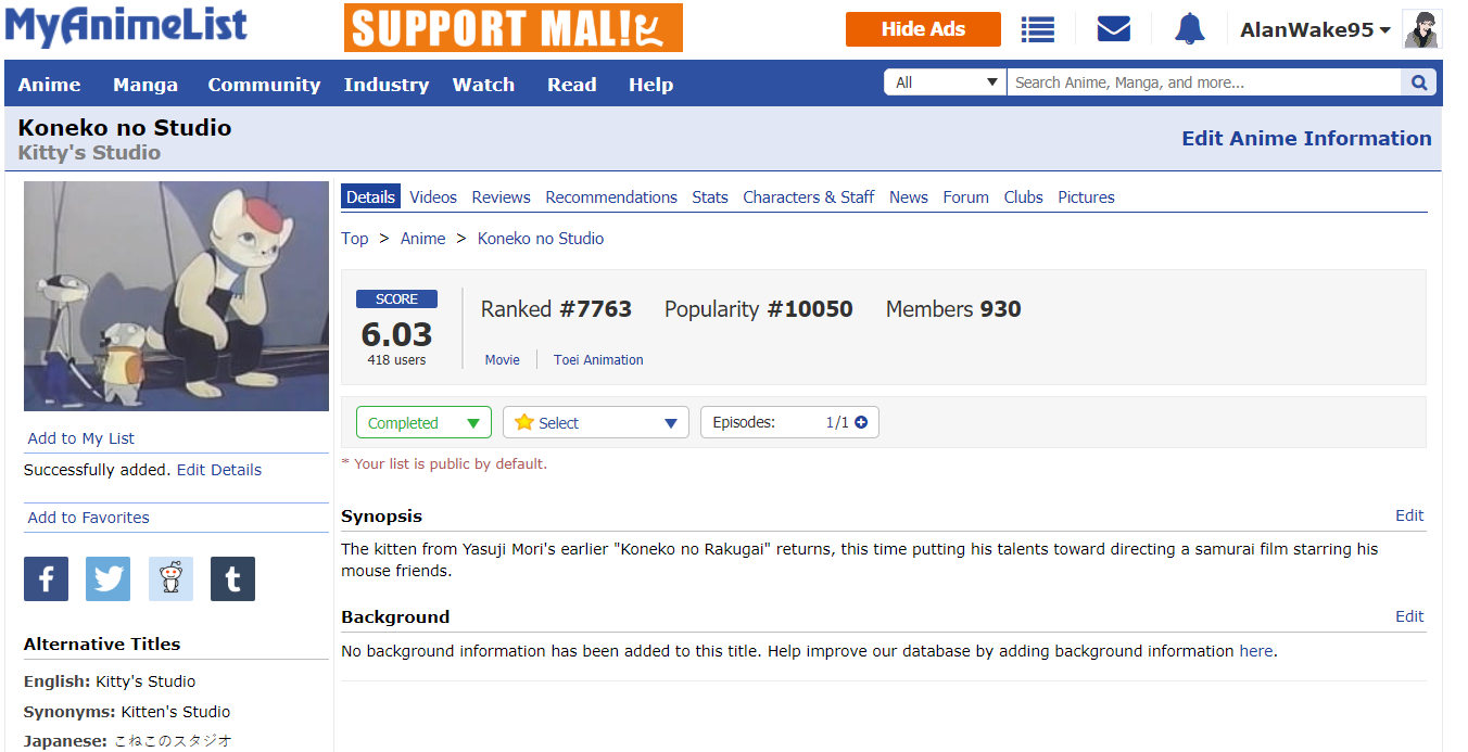 2020 Anime Watching Challenge Sign Up Open Until Nov 30 589 Forums Myanimelist Net