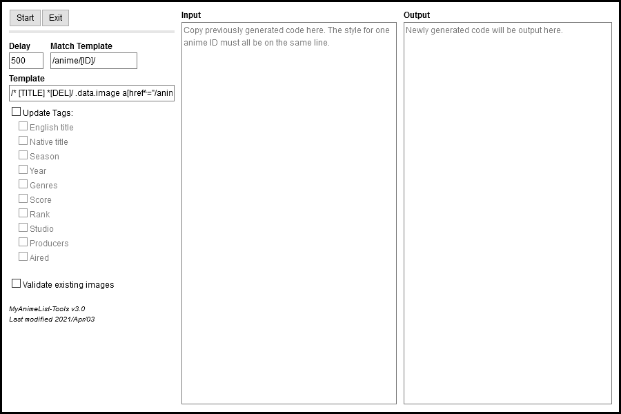 [List Tool] ⭐️ Anime information CSS generator/tag updater — Javascript Bookmarklet Forums