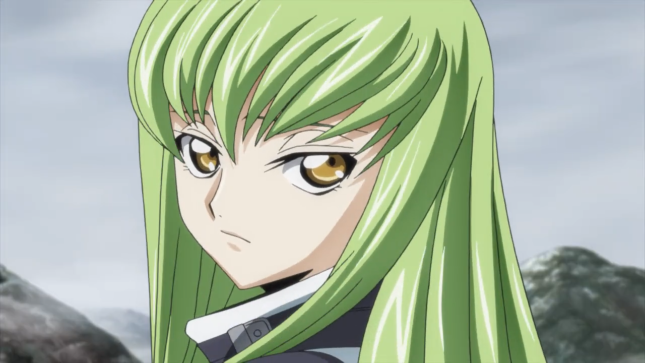 female anime characters with green hair