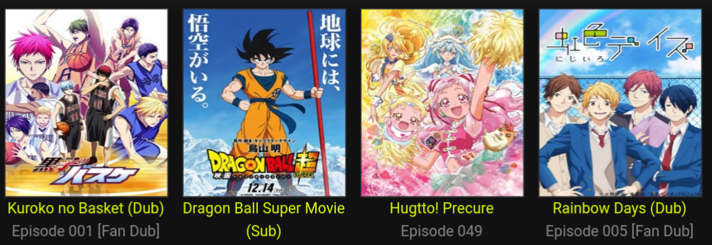 Illegal discount anime streaming