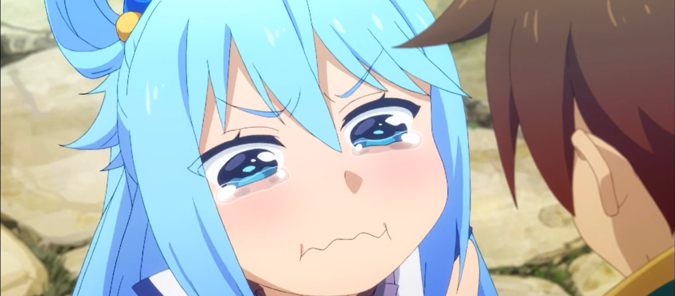 Aqua crying/begging anime meme, Kono Subarashii Sekai ni Bakuen wo!, KonoSuba - v1.0, Stable Diffusion LoRA