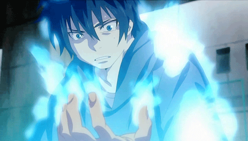 Anime Fire Users Rin Okumura GIF from Ao no Exorcist