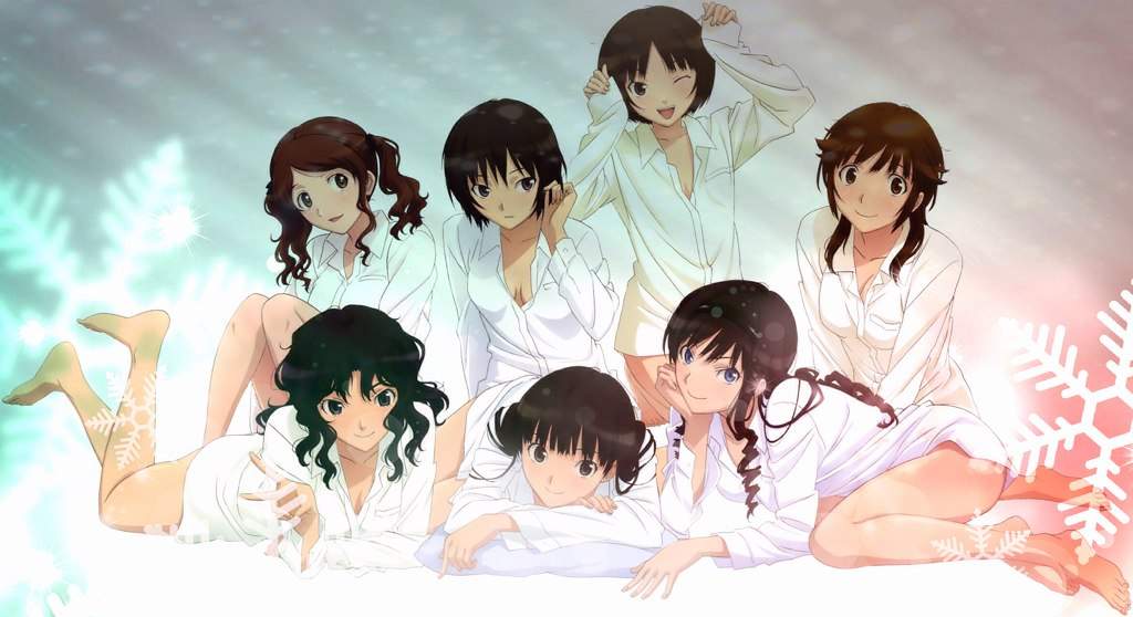 Брачные узы амагами. Amagami Harem. Amagami wo Kimi ni.