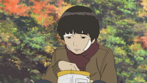 Makoto Kobayashi eating crisps, Colorful