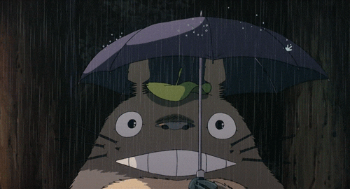 Tonari no Totoro: Totoro, Umbrella scene