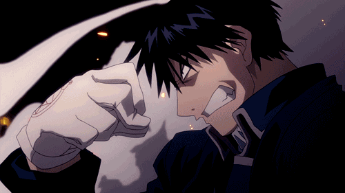 Anime Fire Users Roy Mustang GIF from Fullmetal Alchemist
