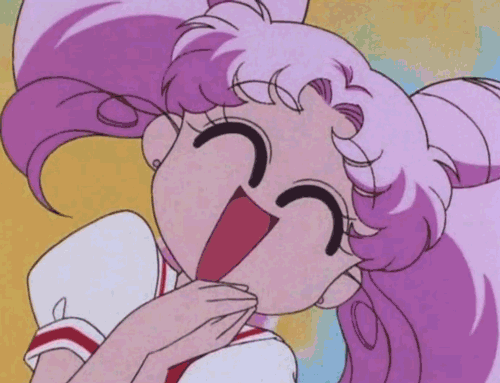 Chibiusa cute smile with hearts, Bishoujo Senshi Sailor Moon R