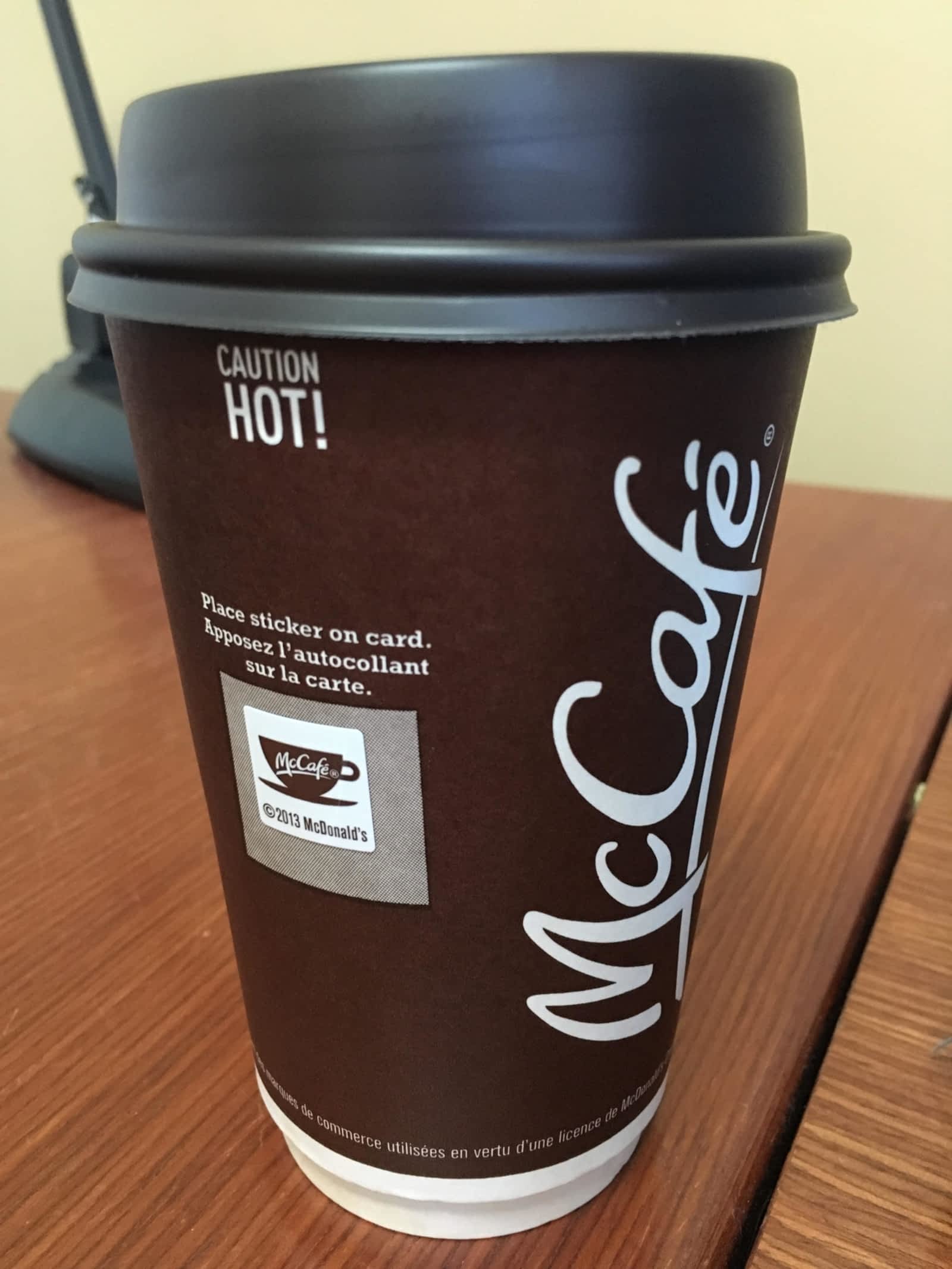mcdonalds coffee cup warning