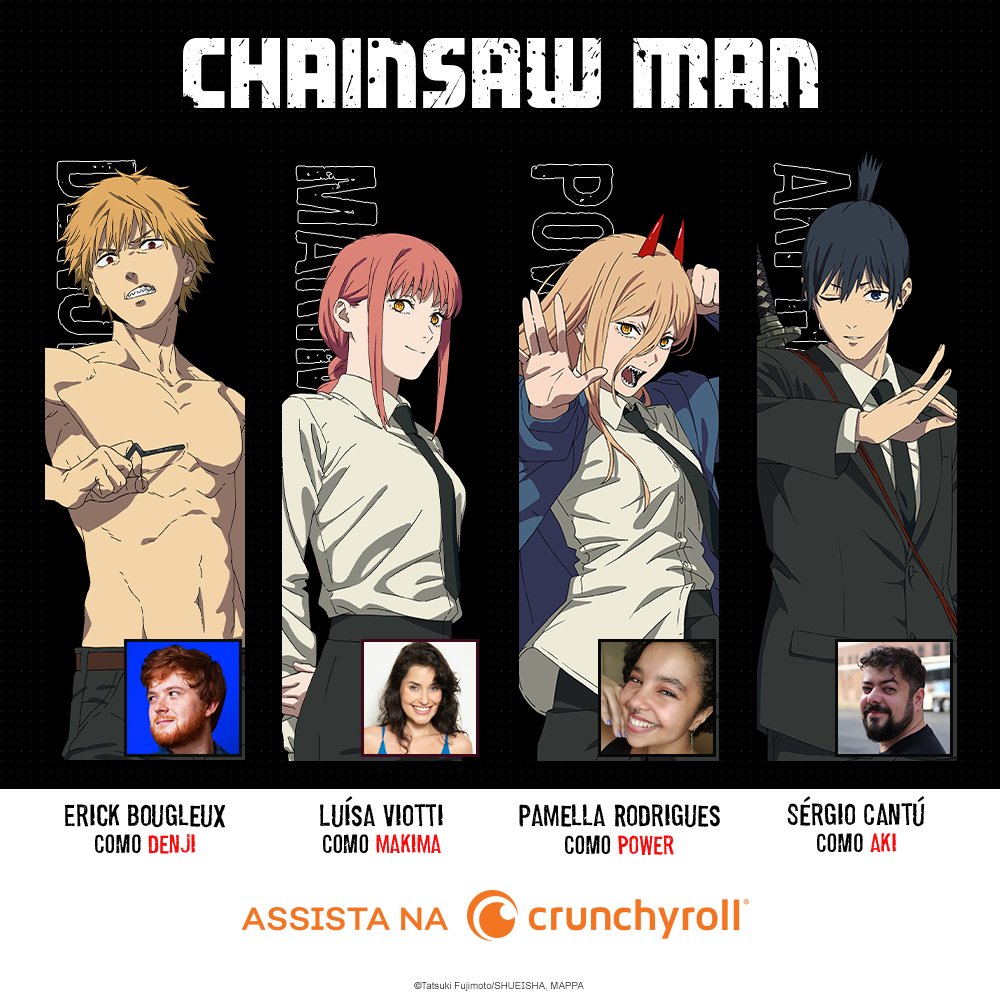 Chainsaw Man: Dublagem estreia na Crunchyroll em novembro