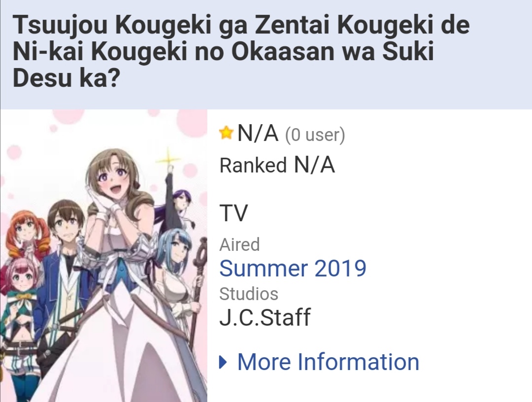 MyAnimeList.net - Here's how Summer 2019's isekai anime