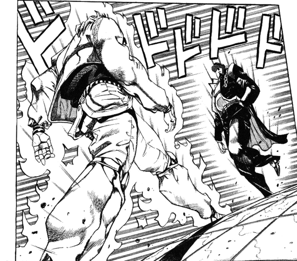 DIO's standing on roof pose in manga, anime, games and OVA :  r/StardustCrusaders