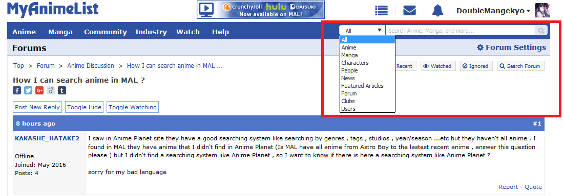 This is how to search for anime like going to myanimelist quickly with