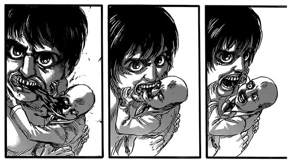 How many Attack on Titan manga chapters have been adapted by ep 87?