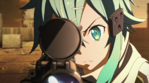 Anime Sniper and Gunner Girl Characters Sword Art Online II - Sinon / Shino Asada
