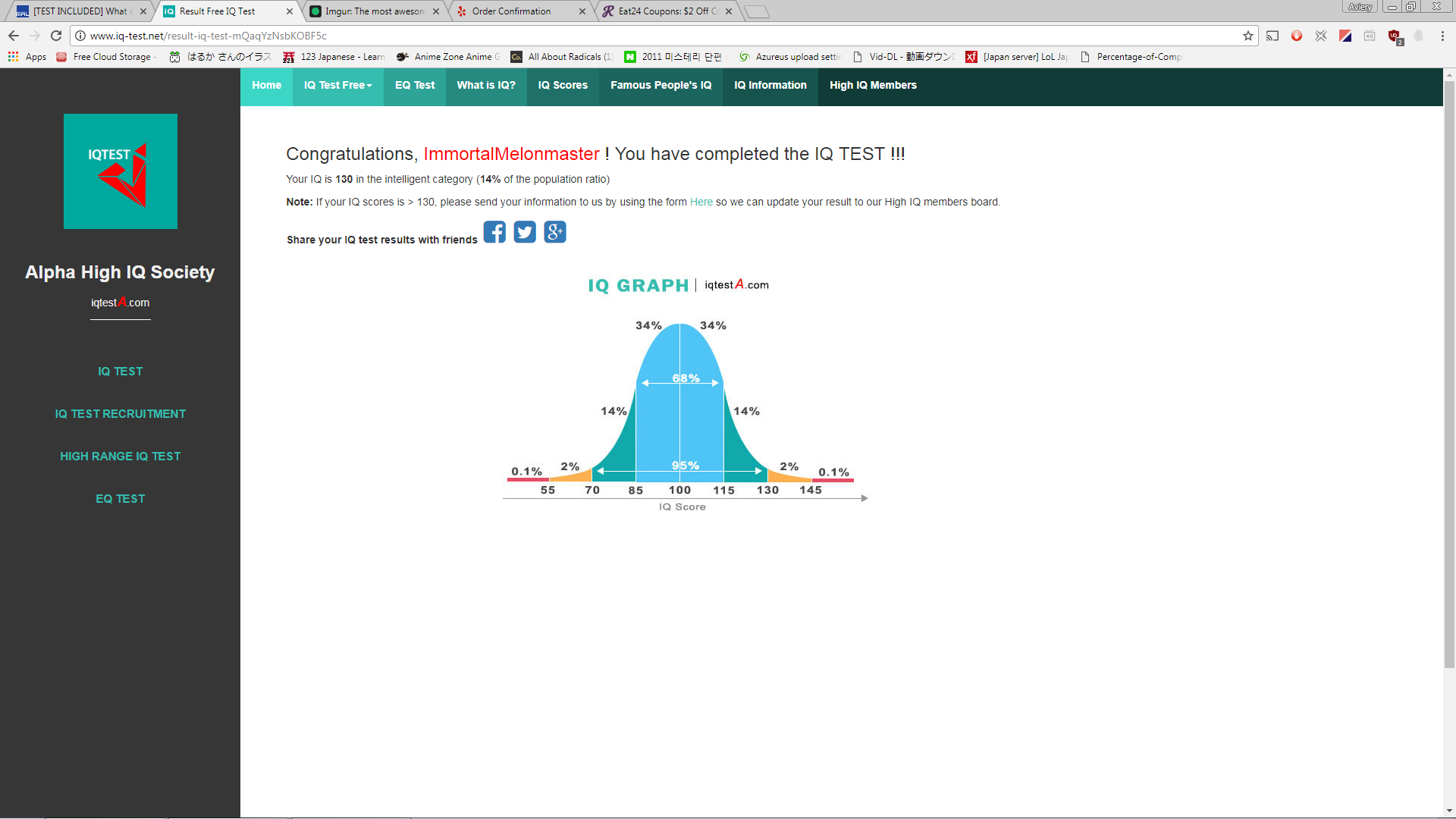 [TEST INCLUDED] What is your IQ? - Forums - MyAnimeList.net