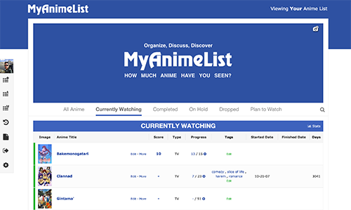 MyAnimeList - Organize, Discuss, Discover