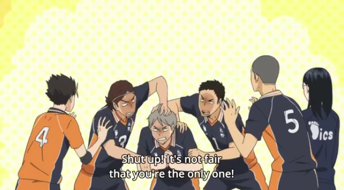 HAIKYU!! 3rd Season - Introduction to the Episode - A Helping Hand  One  touch from Shimizu seemed to have washed Sugawara's tension away! 🥰 Is  marriage on the way for these