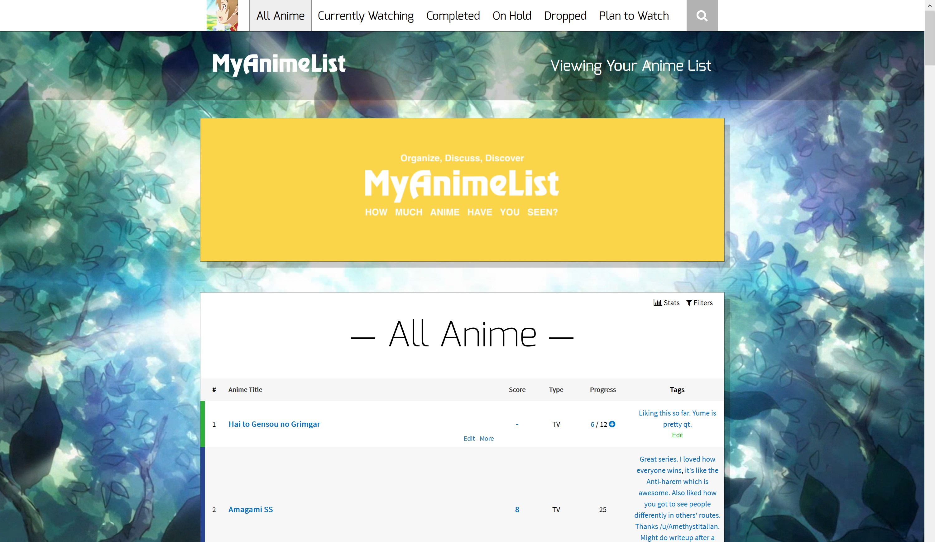 Myanimelist Dark Mode