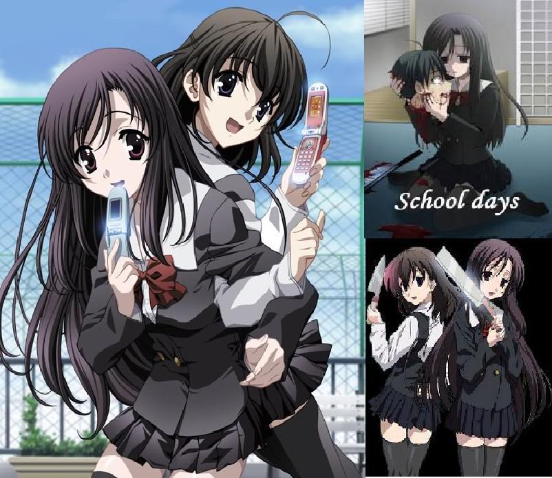 Школьные дни. School Days новелла. School Days концовки. Школьные дни новелла.