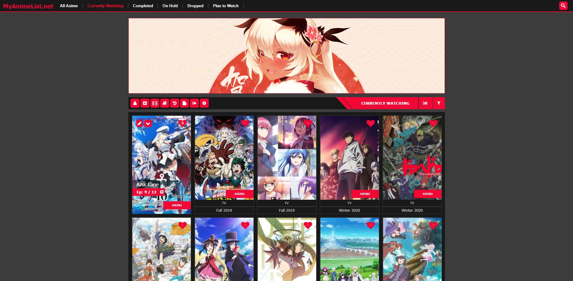 MAL myanimelist huge banner at the top of the page - Ad-Blocking