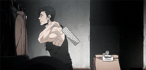 Nic from Gangsta. has hot anime abs!