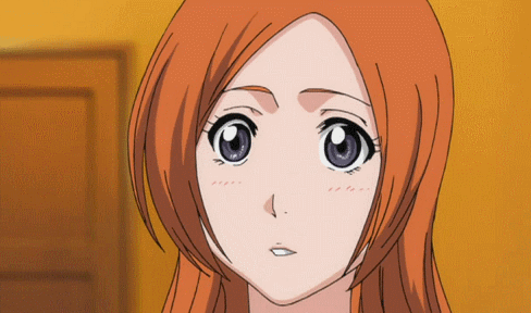 Orihime Inuoe from Bleach has a cute anime smile!