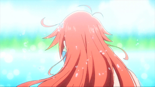 anime hair flip gif