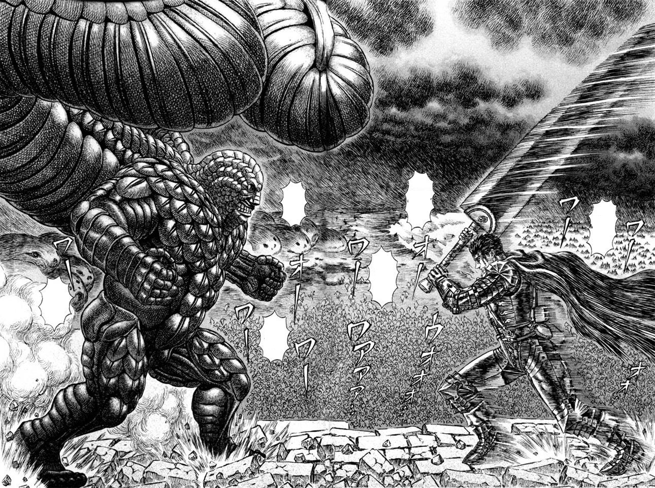 Handrawing moment Guts Vs Apostle on Eclipse from Berserk 1997