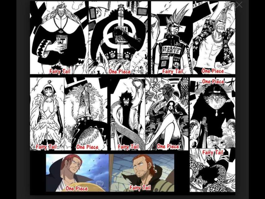 WTF Fairy Tail ! Haha Kuma and Shanks are the worst copies hahahah